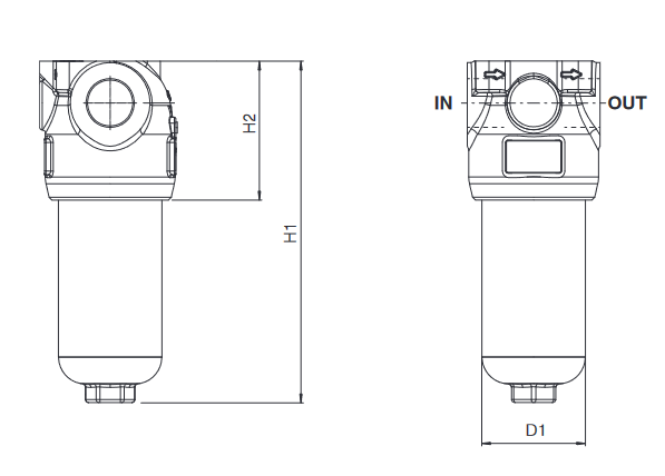 Wymiary filtra ciśnieniowego