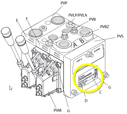 Tabliczka zaworu PVG marki Danfoss