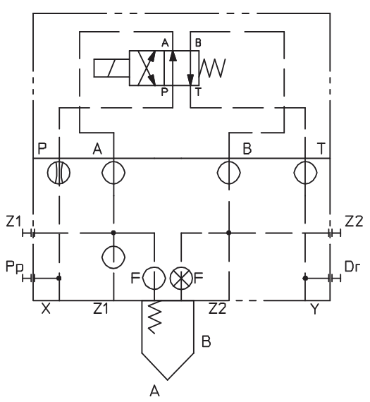Symbol hydrauliczny pokrywy LIDEW1