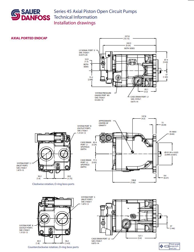 Wymiary pompy JR-L-S60