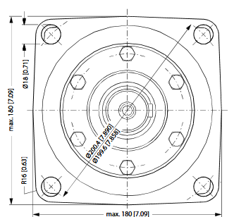 Rozstaw śrub w kołnierzu OMTW500