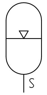 Symbol hydroakumulatora pęcherzowego ABVE32