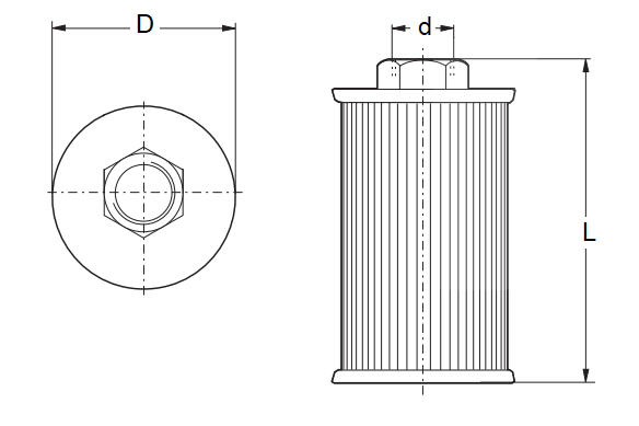 Rysunek wkładu filtracyjnego
