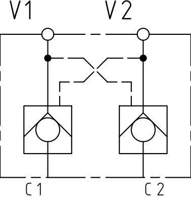 Schemat hydrauliczny zamka hydraulicznego