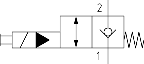 Symbol hydrauliczny zaworu SV08-22M