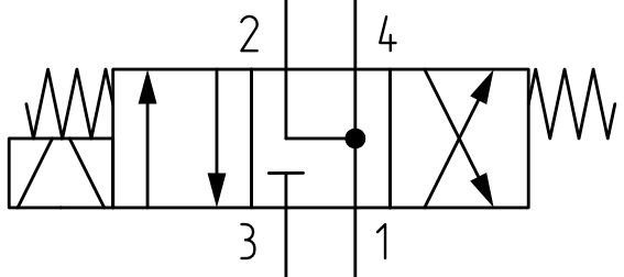 Schemat rozdzielacza nabojowego ON/OFF SV10-47D-D2-DR-N