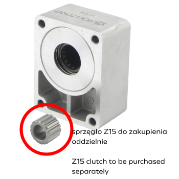 Przystawka łożyskowa ze sprzęgłem Z15 - sprzęgło do zakupienia oddzielnie / Bearing with Z15 clutch - clutch sold separately