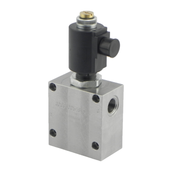 Regulator przepływu 12 VDC z cewką proporcjonalną / Oil flow controller, 12 VDC, with proportional coil