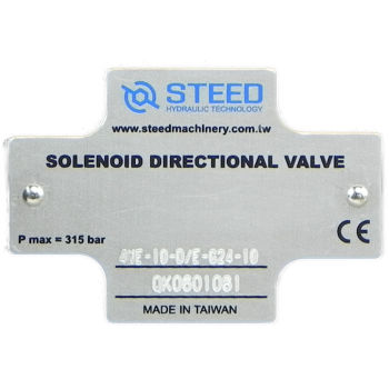 Tabliczka 4WE-10-D/E-G24-10 / Name plate of 4WE-10-D/E-G24-10