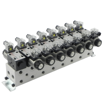 Blok zaworowy NG06, 8 sekcji / 8 sections manifild with DCVs