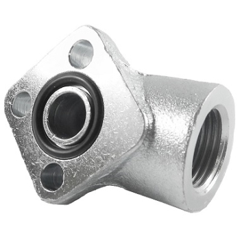 Flansza 90° do pomp zębatych, karo, ϕ40, 3/4" BSPP