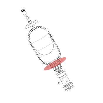 Rysunek pierścienia dzielonego / Drawing of rubber ring