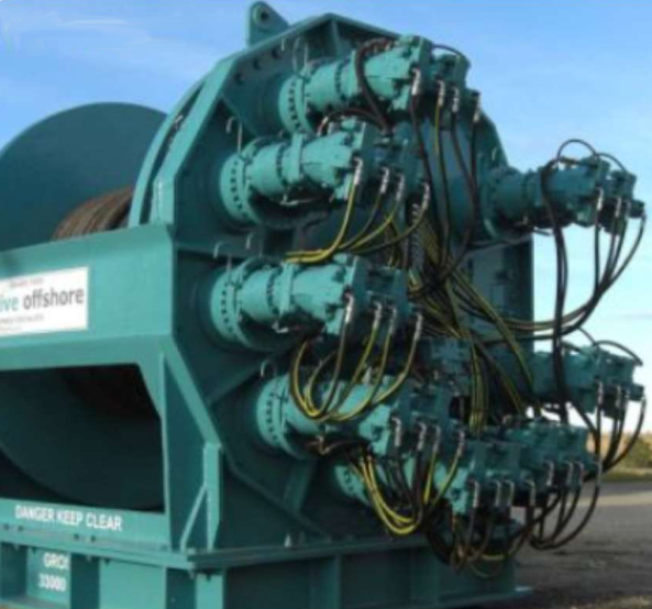 Silniki tłoczkowe o zmiennej chłonności we wciągarce morskiej